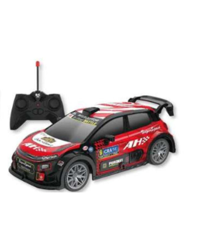 Blue and red remote-controlled police car toy by BigBuy Kids, 1:22 scale, measuring 19x8x7 cm, suitable for children.