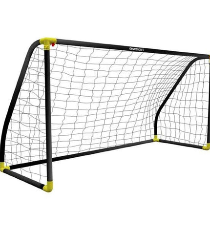 Foldable soccer goal by Ociotrends, black, 180 x 91 x 120 cm, suitable for outdoor football practice and sports activities.