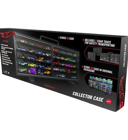 Hot Wheels Auto's briefcase toy with colorful car images, designed for children, part of Hot Wheels vehicle collection.