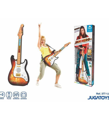 Colorful iDance Kid's Guitar toy, a musical instrument for children, with bright buttons and a small-sized body for young players.