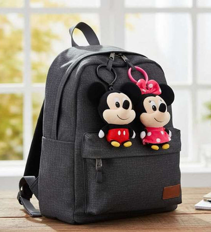 Red Mickey Mouse plush keyring featuring a cute, playful Mickey Mouse face, perfect for toys and funny gift accessories.