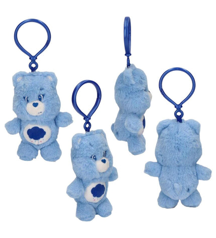 Blue Care Bears keyring featuring a cute plush toy with a playful, shadowed design, perfect as a fun and original gift.