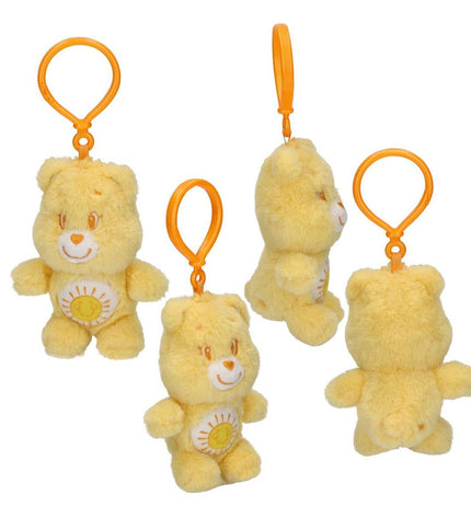 Care Bears yellow plush keyring featuring a cute, smiling Care Bear character, perfect as a playful accessory or gift.