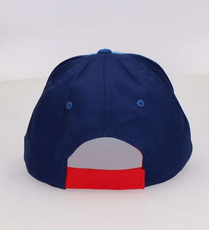 Kinderpet Spider-Man blauw, sport en outdoor pet hat featuring Spider-Man design, ideal for camping and outdoor activities.