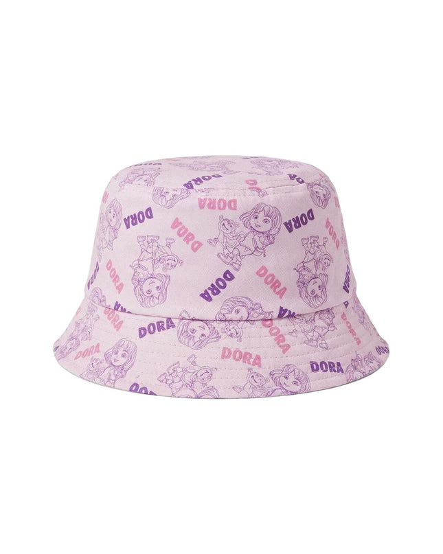 Dora the Explorer-themed outdoor hat for camping and hiking, featuring bright colors and playful design.