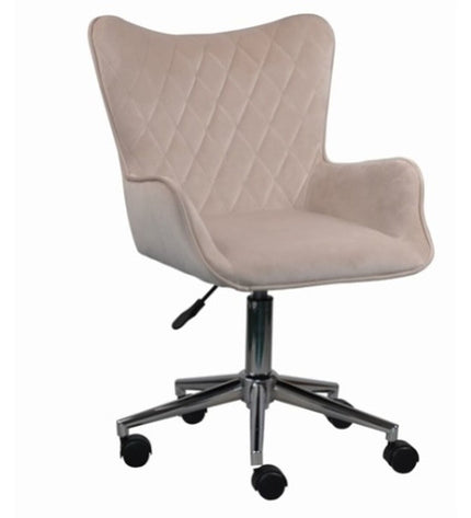 Gray DKD Home Decor kitchen chair with cushioned seat and wooden legs, measuring 52 x 56.5 x 80 cm.