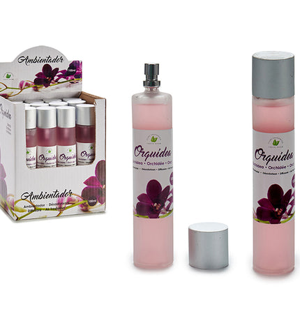 Acorde Orchidee air freshener spray 100ml, 12-pack, with orchid scent, shown in a bottle for home and kitchen use.