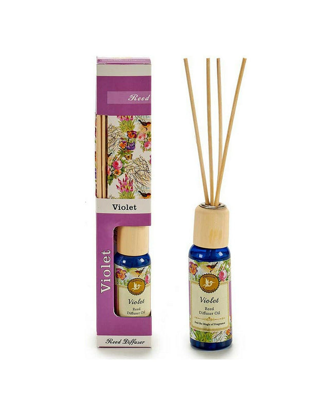 Set of 12 purple Acorde parfum sticks for home decor and fragrance in 50 ml containers, ideal for enhancing indoor ambiance.