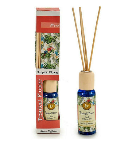 Set of 12 Acorde Acorde Tropisch parfum sticks in 50 ml bottles, used for home decor and air freshening.