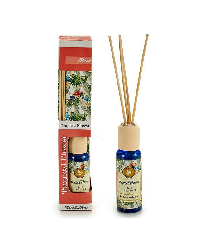 Set of 12 Acorde Acorde Tropisch parfum sticks in 50 ml bottles, used for home decor and air freshening.