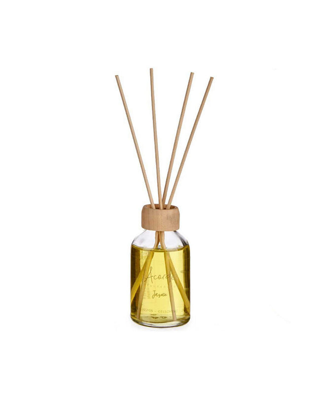 Acorde Jasmijn parfum sticks in a 50 ml bottle, set of 12, used for home decor and aromatic ambiance.