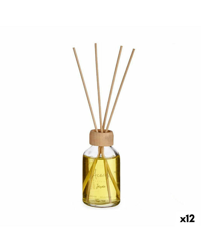 Set of 12 Acorde Jasmijn parfum sticks in a 50 ml container, designed for home decor and air freshening.