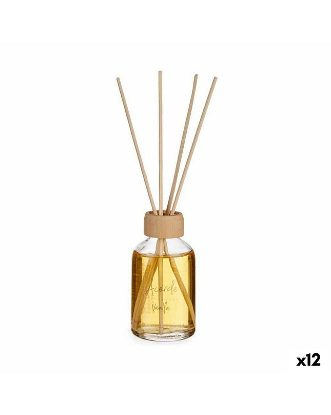 Acorde Vanille perfume sticks in a 50ml bottle, arranged in a decorative display for home decor and fragrance.