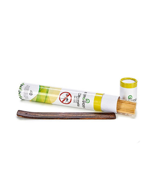 Set of 24 Ibergarden citronella incense sticks with holder, ideal for home decor and pest repellent use.