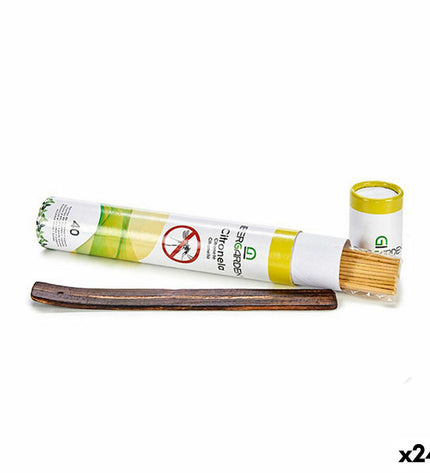 Set of 24 Ibergarden citronella incense sticks with holder, ideal for home decor and pest repellent in household and kitchen use.