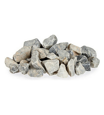 Set of four light gray decorative stones from Ibergarden, outdoor garden décor stones for landscaping and outdoor decoration.