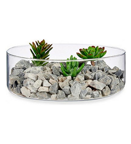 Set of four light gray decorative garden stones from Ibergarden, suitable for outdoor landscaping and garden decoration.