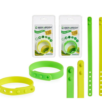 Ibergarden anti-muggen armbanden for outdoor activities, showing 24 insect-repellent bands ideal for camping and hiking.