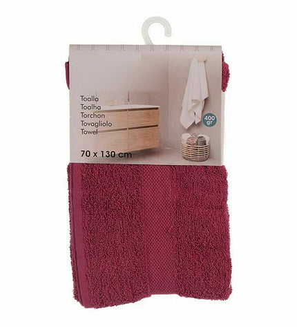 Set of three Berilo kastanjebruin bath towels, 70x130 cm, made of 80% cotton and 20% polyester, ideal for home use.
