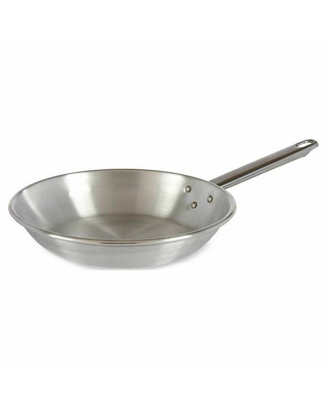 Set of 12 Kinvara silver aluminum pans, 24 cm diameter, suitable for household cooking and kitchen use.