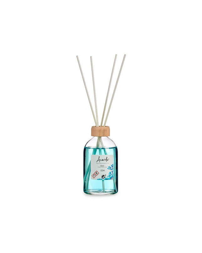 Acorde Acorde Oceaan parfum sticks in 100ml bottles, displayed with 12 units, used for home decor and fragrance.