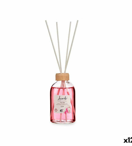 Acorde Parfum Sticks Acorde Aardbei Room scent in a 100ml bottle, shown with 12 sticks for home decor and room fragrance.