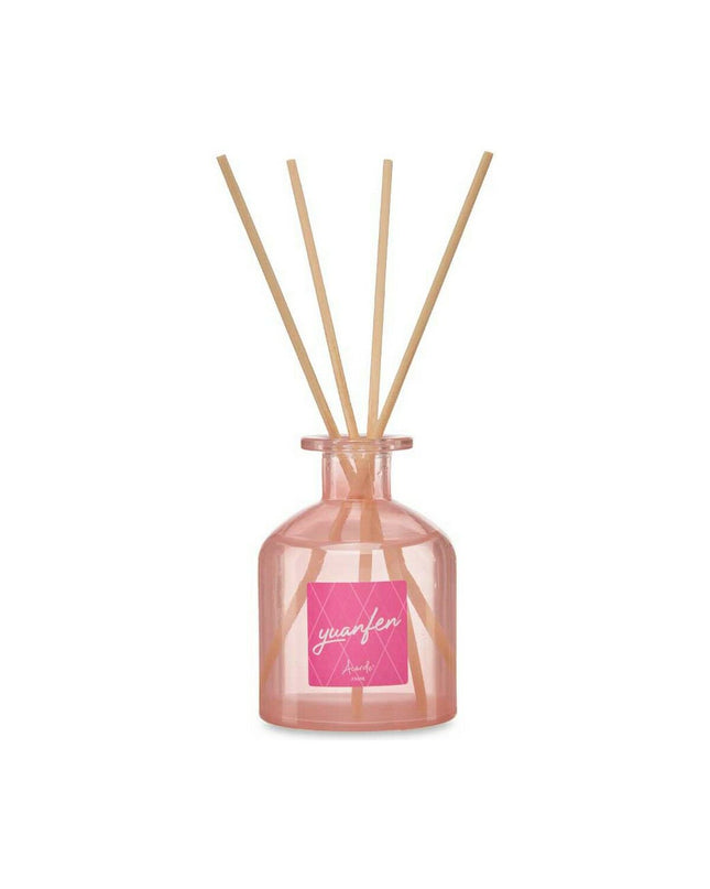 Set of six Acorde Pioenroos parfum sticks in 250 ml bottles, used for home decor and fragrance.
