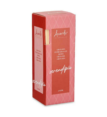 Acorde Parfum Sticks Acorde Granaatappel 250ml set of six in decorative bottles for home fragrance and decor.