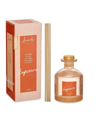 Acorde Gember Parfum Sticks, 250ml, six-pack, home decor scent diffuser with ginger scent for house ambiance.