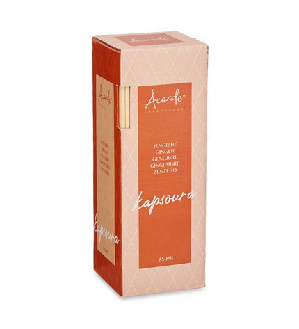 Acorde Gember parfum sticks in a 250 ml set of 6, used for home decor and fragrant ambiance in living spaces.