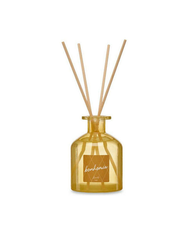 Set of six Acorde Amber parfum sticks for home decor and fragrance, 250 ml each, displayed in a decorative arrangement.