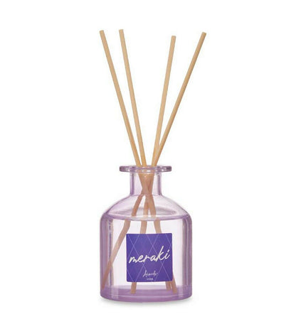 Set of six Acorde purple parfum sticks for home fragrance, displayed in a decorative arrangement for home decor and scent enhancement.