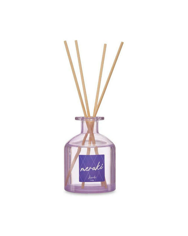 Set of six Acorde purple parfum sticks for home fragrance, displayed in a decorative arrangement for home decor and scent enhancement.