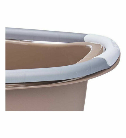 Stack of 25-liter Stefanplast plastic laundry baskets with handles, measuring 59 x 23 x 38 cm, for home and organization.