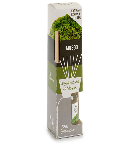 Set of six BigBuy Home parfum sticks Mos 125 ml for home decor and scent enrichment, displayed in a clear container.