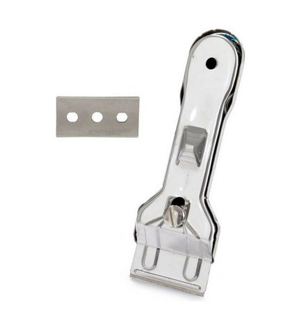 Set of 12 Kinvara ceramic topscrapers in silver, 13.5 x 4.5 x 1 cm, ideal for household cleaning and kitchen tasks.
