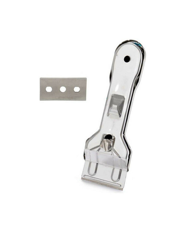 Set of 12 Kinvara ceramic topscrapers in silver, 13.5 x 4.5 x 1 cm, ideal for household cleaning and kitchen tasks.
