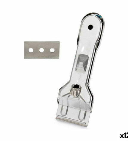 Set of 12 silver ceramic kitchen scraper tops from Kinvara, 13.5 x 4.5 cm, ideal for home cooking and cleaning tasks.
