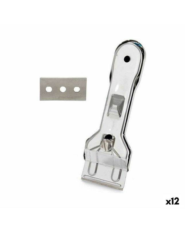 Set of 12 silver ceramic kitchen scraper tops from Kinvara, 13.5 x 4.5 cm, ideal for home cooking and cleaning tasks.