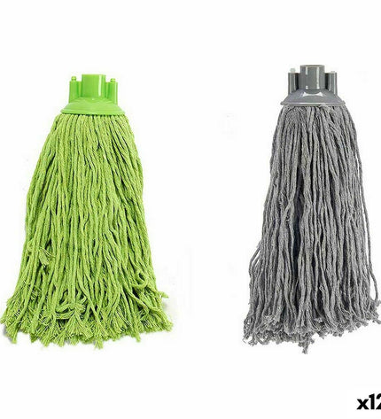 Blue microfiber mop sponge, 8x28x8 cm, for household cleaning, shown in a pack of 12 from BigBuy Home.
