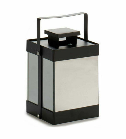 Six black LED lanterns from Gift Decor, outdoor garden decor with 12.5x18.5x12.5 cm mirrored surfaces, suitable for outdoor use.