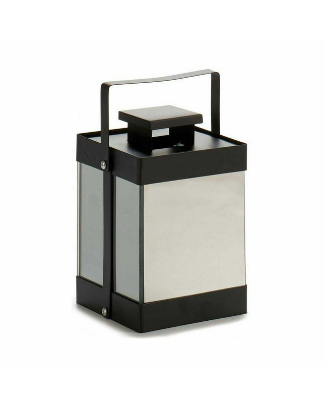 Six black LED lanterns from Gift Decor, outdoor garden decor with 12.5x18.5x12.5 cm mirrored surfaces, suitable for outdoor use.