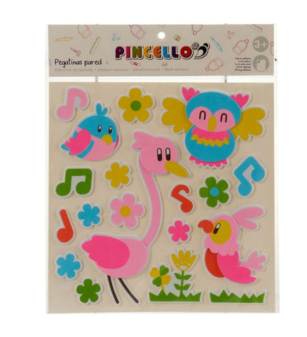 Set of 24 colorful Pincello stickers for creative activities, featuring multicolored designs on 32x1x38 cm sheets.