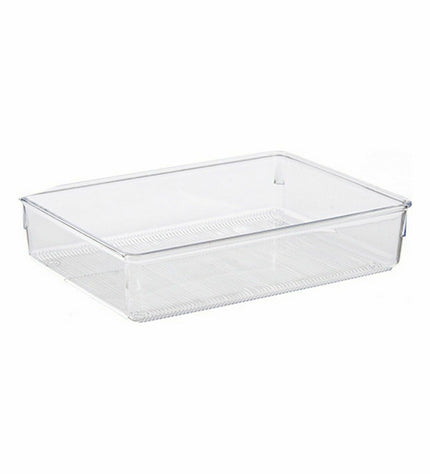 Transparent plastic multi-function organiser for home and bathroom, 24x5.5x15.8cm, showing 36 stackable storage containers.