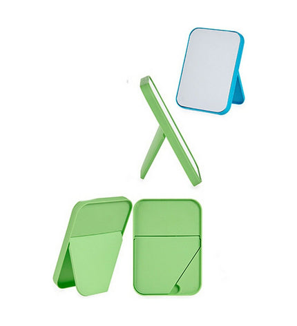 Berilo blue, green, and lilac polypropyleen bathroom mirrors with support, 1.7 x 20 x 14 cm, set of 12 for home and cooking.