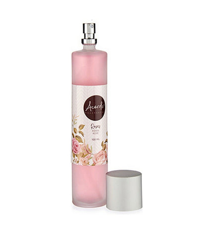 Acorde Roze luchtverfrisserspray 100 ml, set of 12, with pink spray bottles for home decor and kitchen freshness.