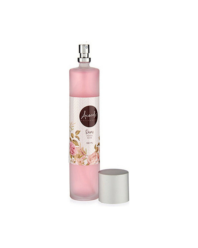 Acorde Roze luchtverfrisserspray 100 ml, set of 12, with pink spray bottles for home decor and kitchen freshness.