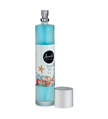 Acorde Oceaan luchtverfrisserspray 100 ml, 12-pack, showing the spray bottle with ocean-inspired label for home and kitchen use.