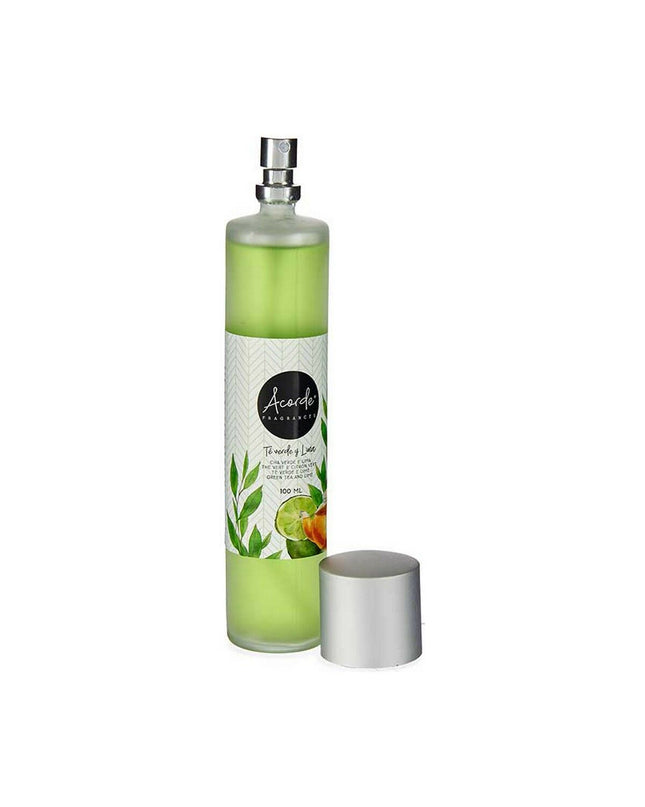 Acorde Groene Thee luchtverfrisserspray 100ml, 12-pack, in a home decor setting, ready to freshen interior spaces.