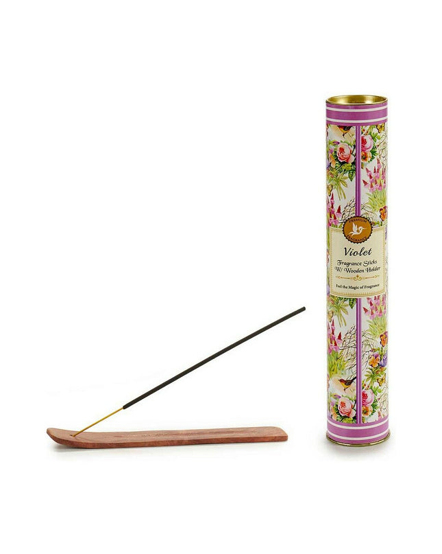 Set of 12 purple Acorde incense cones with holder for home decor and cooking ambiance, shown in a close-up image.